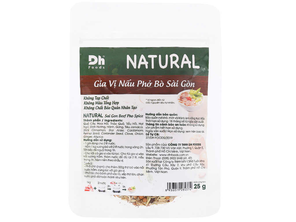 Gia vị nấu Phở bò Sài Gòn (25g)